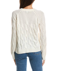 Forte Cashmere Forte Cashmere Wandering Cable Crewneck Cashmere Sweater