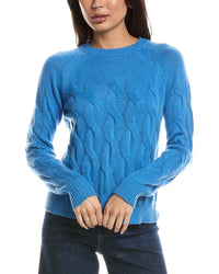 Forte Cashmere Forte Cashmere Wandering Cable Crewneck Cashmere Sweater