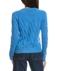 Forte Cashmere Forte Cashmere Wandering Cable Crewneck Cashmere Sweater