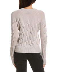 Forte Cashmere Forte Cashmere Wandering Cable Crewneck Cashmere Sweater