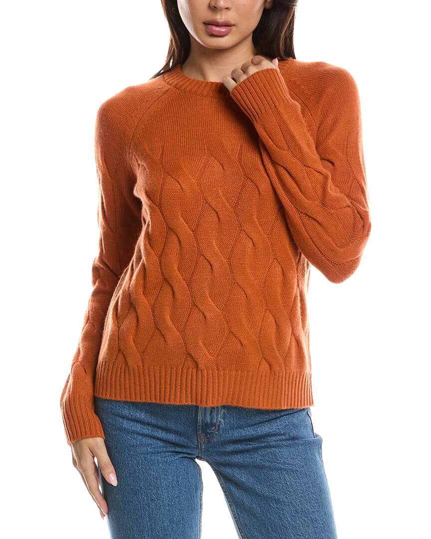 Forte Cashmere Forte Cashmere Wandering Cable Crewneck Cashmere Sweater
