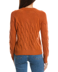 Forte Cashmere Forte Cashmere Wandering Cable Crewneck Cashmere Sweater