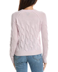 Forte Cashmere Forte Cashmere Wandering Cable Crewneck Cashmere Sweater