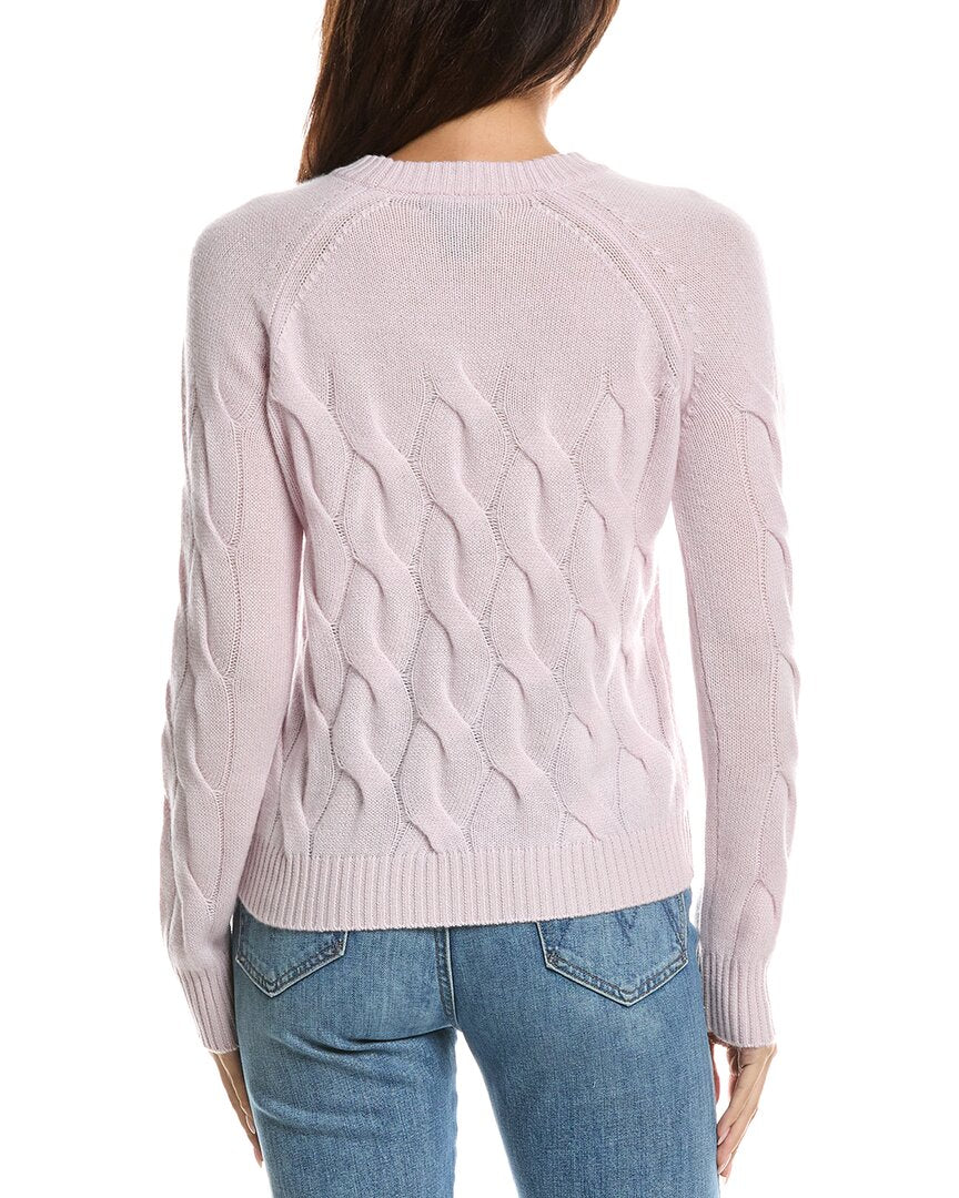 Forte Cashmere Forte Cashmere Wandering Cable Crewneck Cashmere Sweater