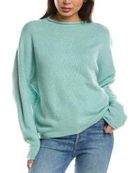 Forte Cashmere Forte Cashmere Slouchy Roll Trim Cashmere Pullover