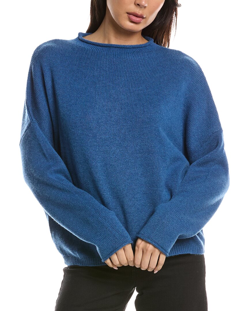Forte Cashmere Forte Cashmere Slouchy Roll Trim Cashmere Pullover