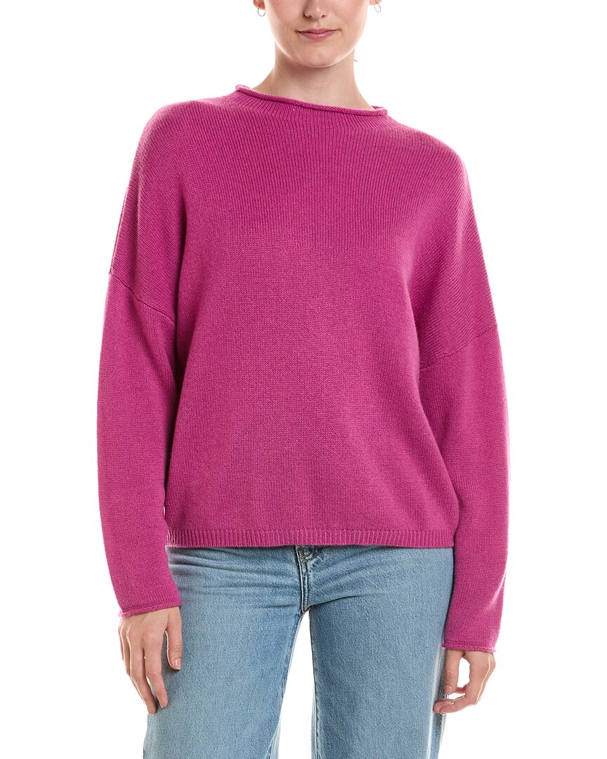 Forte Cashmere Forte Cashmere Slouchy Roll Trim Cashmere Pullover