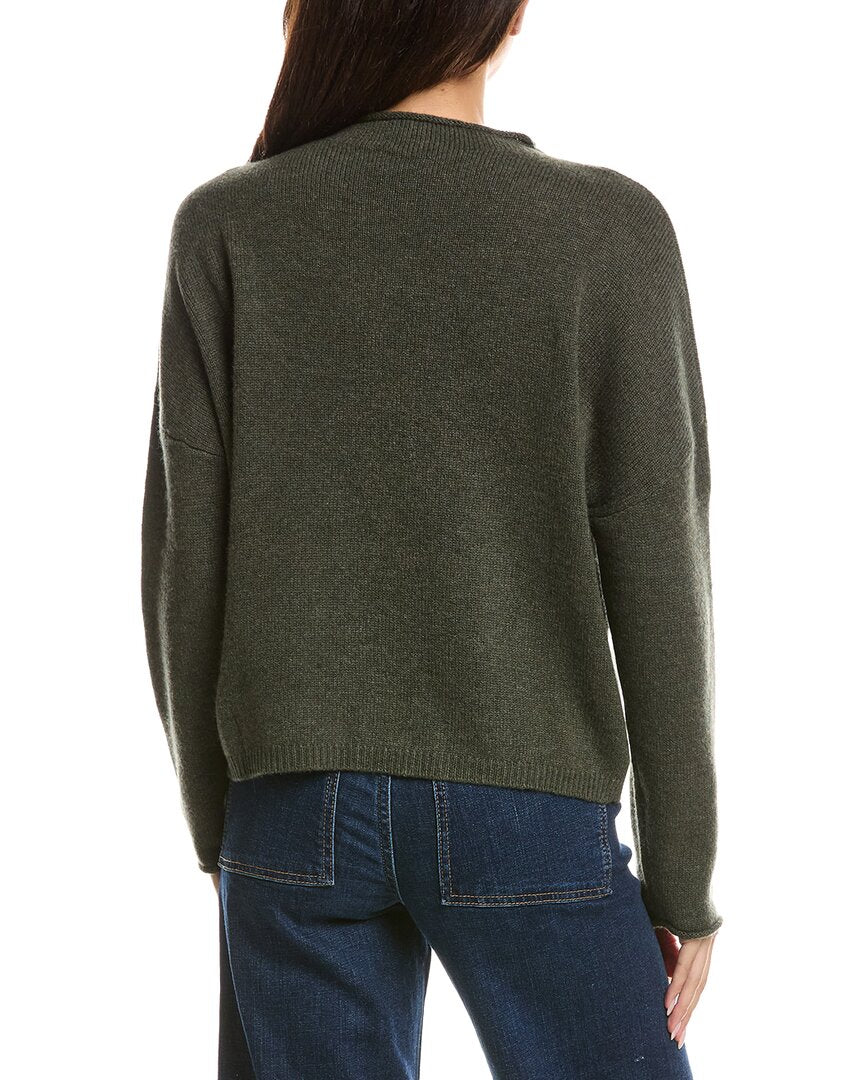 Forte Cashmere Forte Cashmere Slouchy Roll Trim Cashmere Pullover