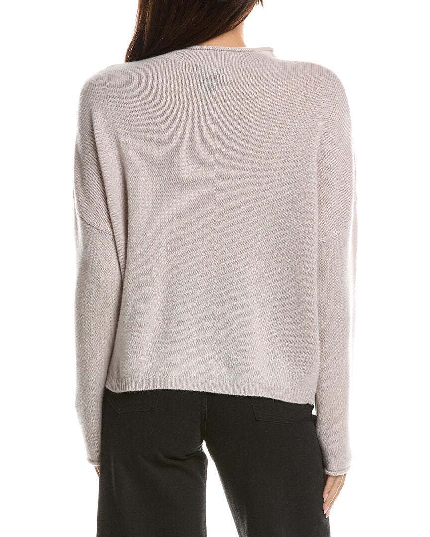 Forte Cashmere Forte Cashmere Slouchy Roll Trim Cashmere Pullover