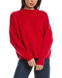 Forte Cashmere Forte Cashmere Slouchy Roll Trim Cashmere Pullover