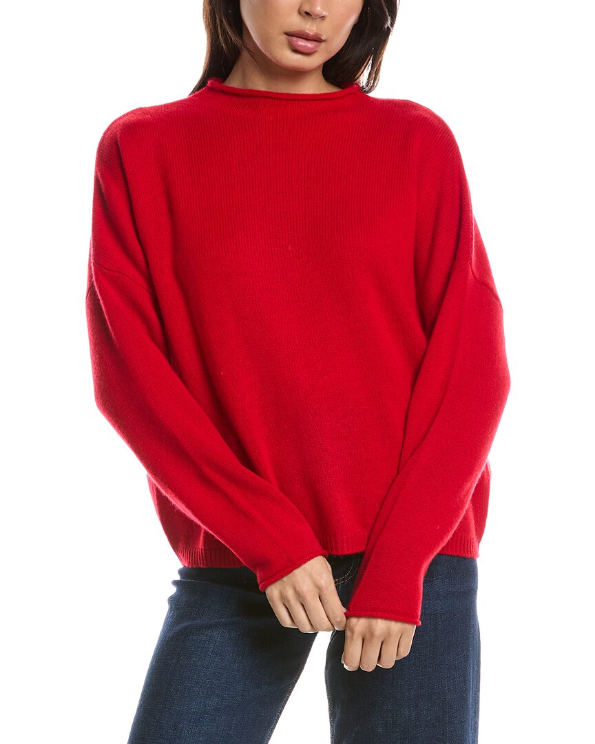 Forte Cashmere Forte Cashmere Slouchy Roll Trim Cashmere Pullover