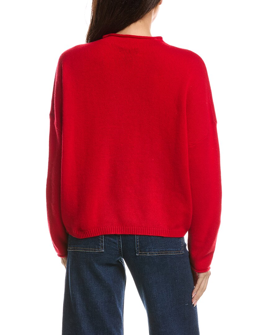 Forte Cashmere Forte Cashmere Slouchy Roll Trim Cashmere Pullover