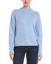 Forte Cashmere Forte Cashmere Slouchy Roll Trim Cashmere Pullover