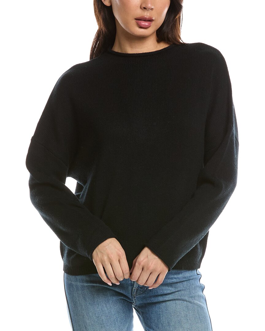 Forte Cashmere Forte Cashmere Slouchy Roll Trim Cashmere Pullover