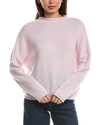 Forte Cashmere Forte Cashmere Slouchy Roll Trim Cashmere Pullover
