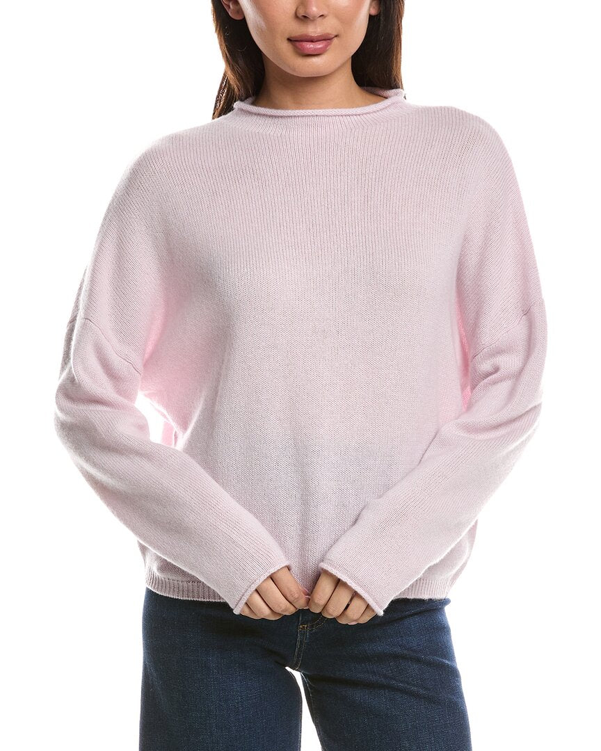 Forte Cashmere Forte Cashmere Slouchy Roll Trim Cashmere Pullover