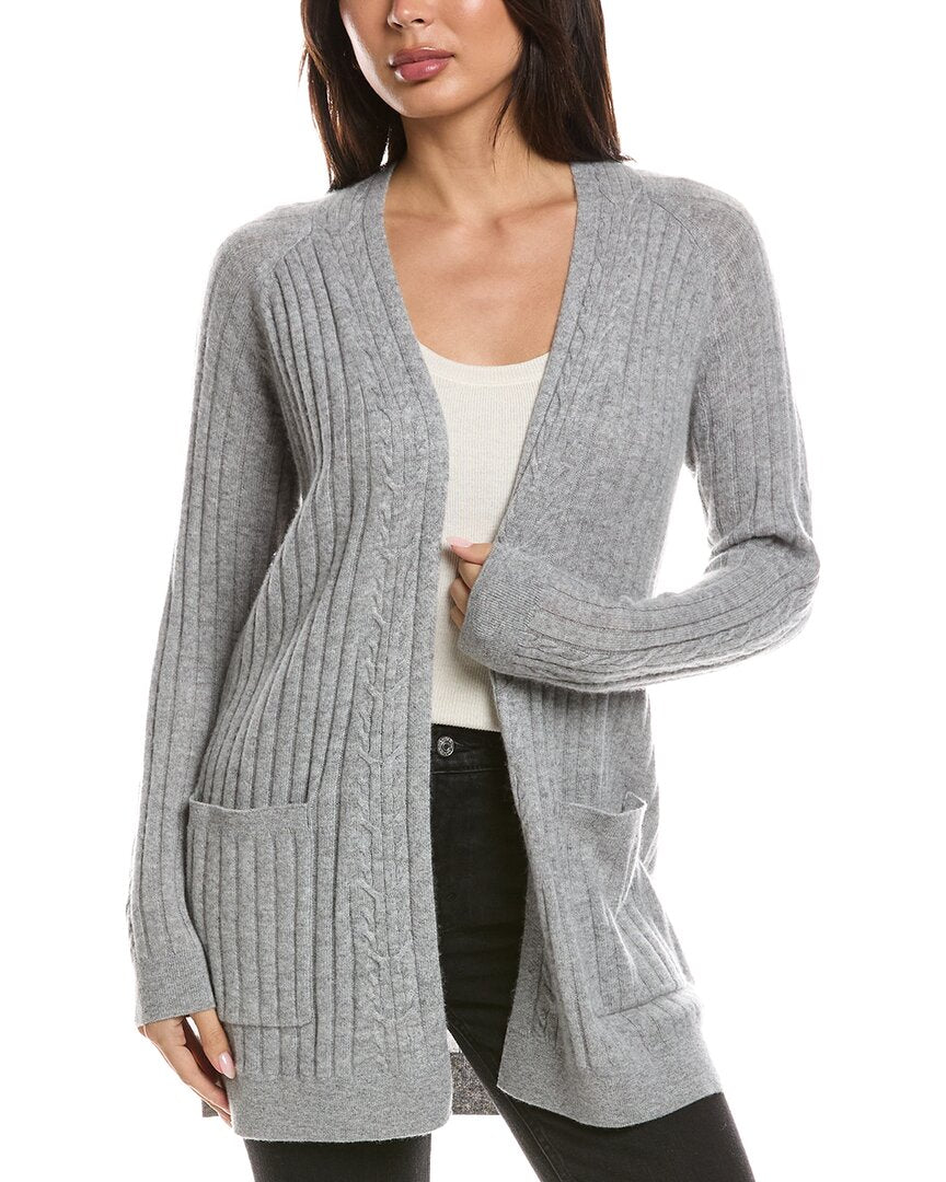 Forte Cashmere Forte Cashmere Easy Cable Detail Cashmere Cardigan