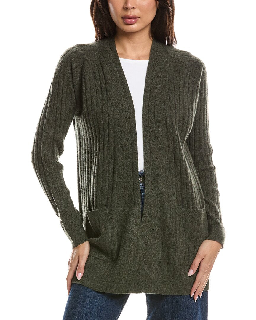Forte Cashmere Forte Cashmere Easy Cable Detail Cashmere Cardigan