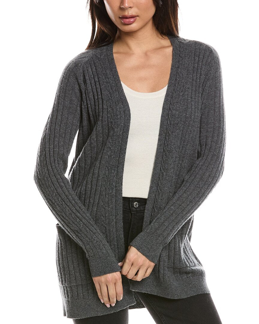 Forte Cashmere Forte Cashmere Easy Cable Detail Cashmere Cardigan