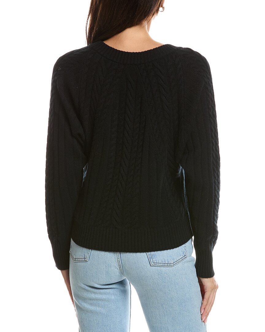 Forte Cashmere Forte Cashmere Diagonal Cable V-Neck Cashmere Sweater