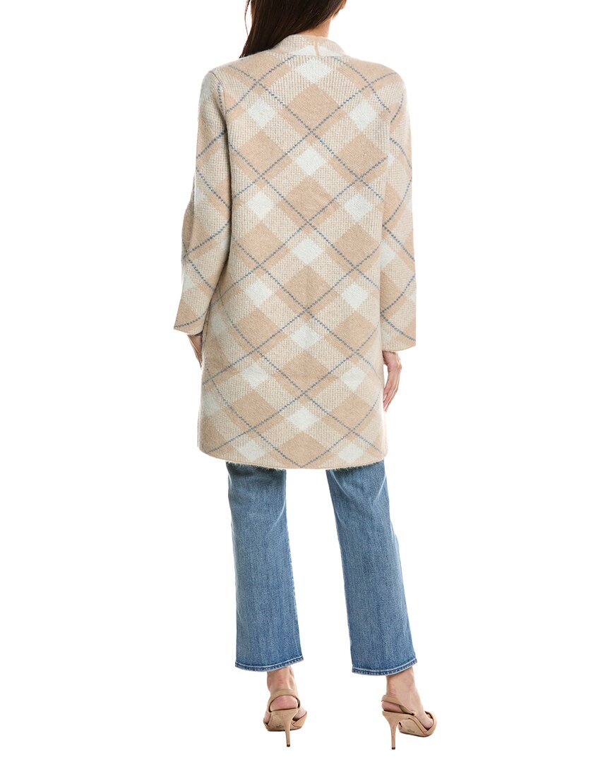 Forte Cashmere Forte Cashmere Bias Plaid Alpaca-Blend Cardigan