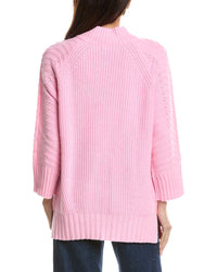 Forte Cashmere Forte Cashmere Luxe Cable Mock Neck Cashmere Sweater
