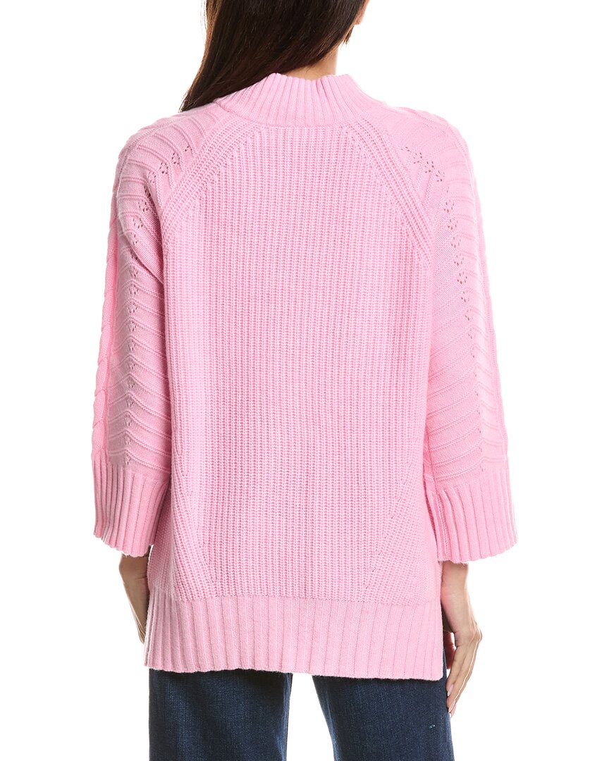 Forte Cashmere Forte Cashmere Luxe Cable Mock Neck Cashmere Sweater