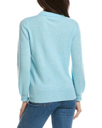 Forte Cashmere Forte Cashmere Split Neck Cashmere Polo Sweater