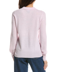 Forte Cashmere Forte Cashmere Split Neck Cashmere Polo Sweater