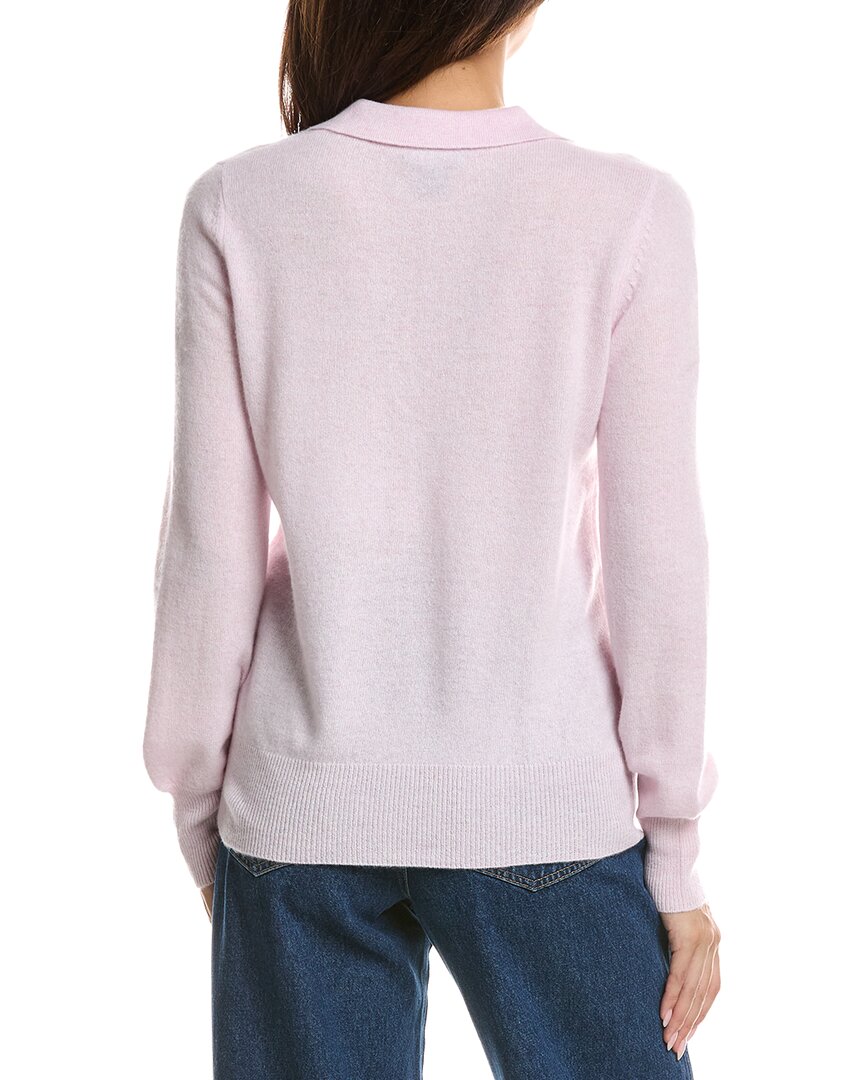 Forte Cashmere Forte Cashmere Split Neck Cashmere Polo Sweater