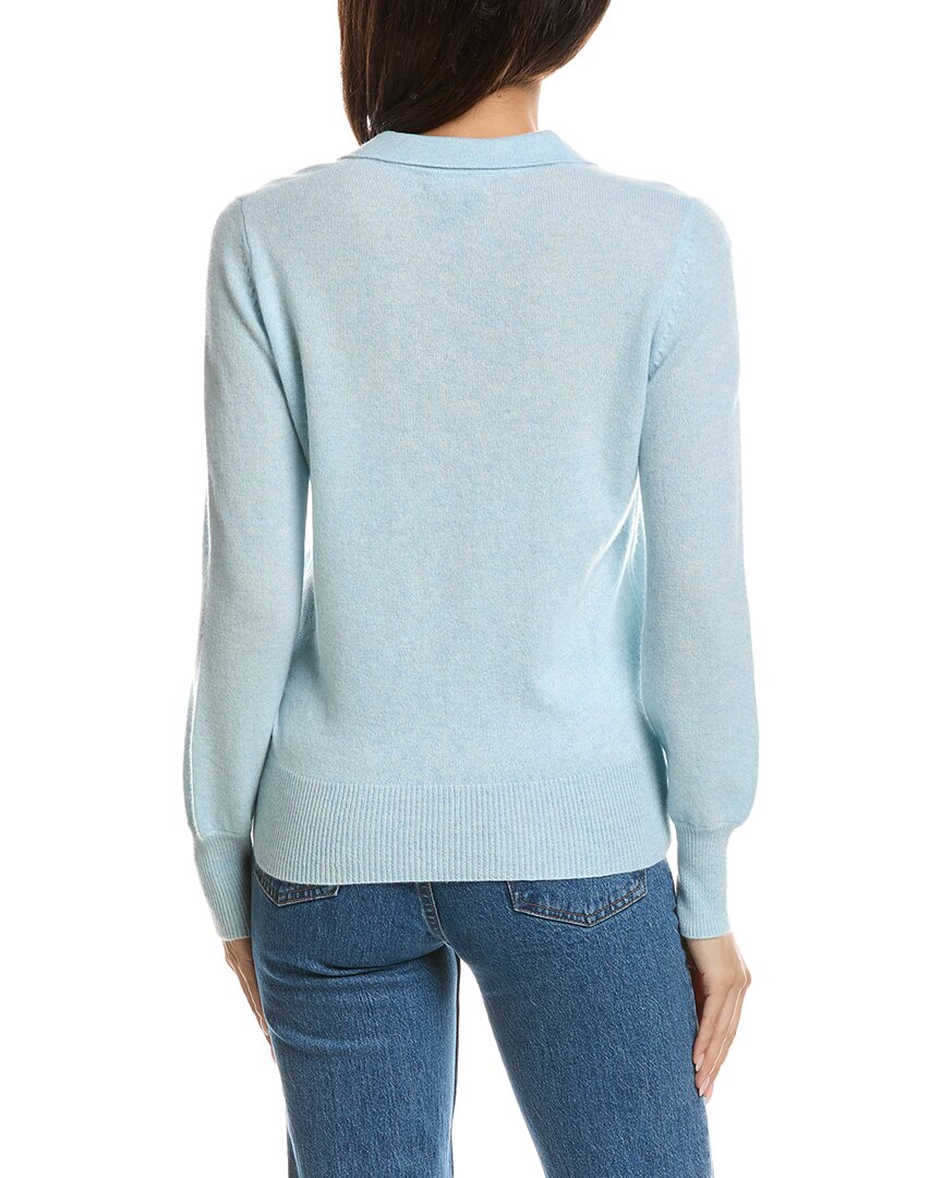 Forte Cashmere Forte Cashmere Split Neck Cashmere Polo Sweater