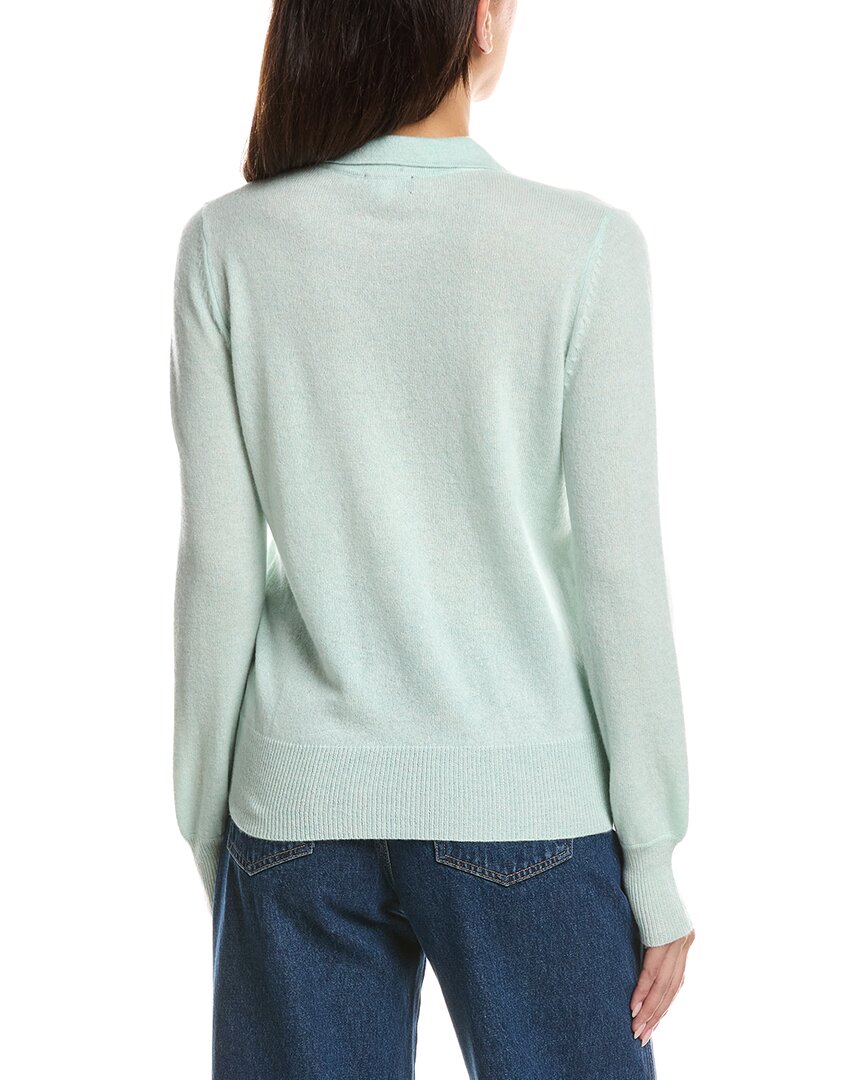 Forte Cashmere Forte Cashmere Split Neck Cashmere Polo Sweater