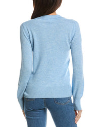 Forte Cashmere Forte Cashmere Split Neck Cashmere Polo Sweater