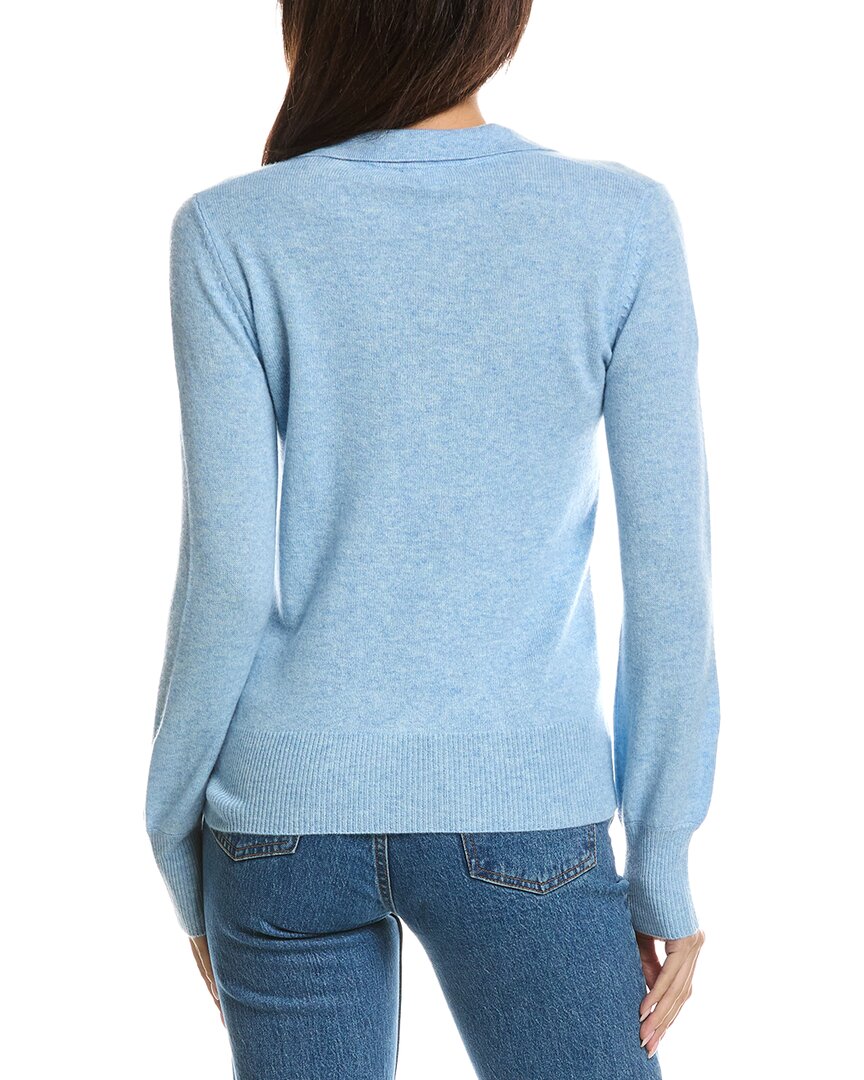 Forte Cashmere Forte Cashmere Split Neck Cashmere Polo Sweater