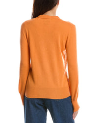 Forte Cashmere Forte Cashmere Split Neck Cashmere Polo Sweater