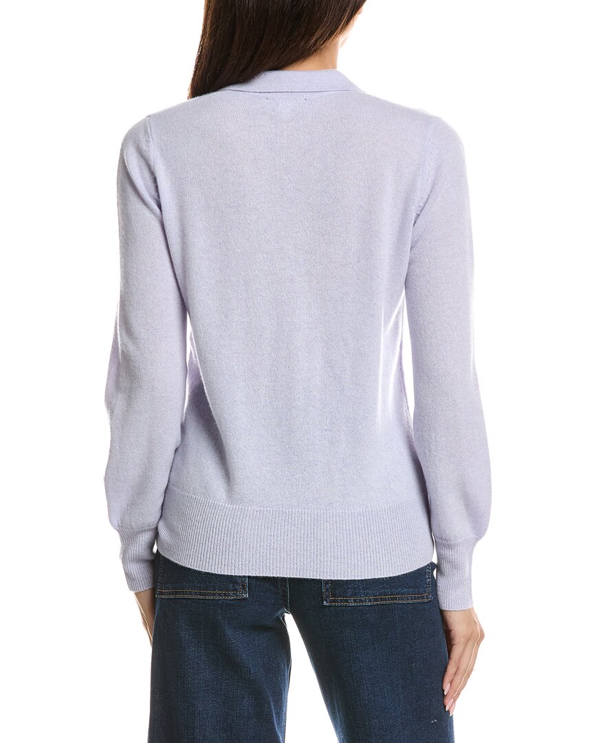 Forte Cashmere Forte Cashmere Split Neck Cashmere Polo Sweater