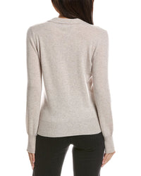 Forte Cashmere Forte Cashmere Split Neck Cashmere Polo Sweater