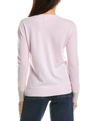 Forte Cashmere Forte Cashmere Contrast Trim Crew Cashmere Sweater