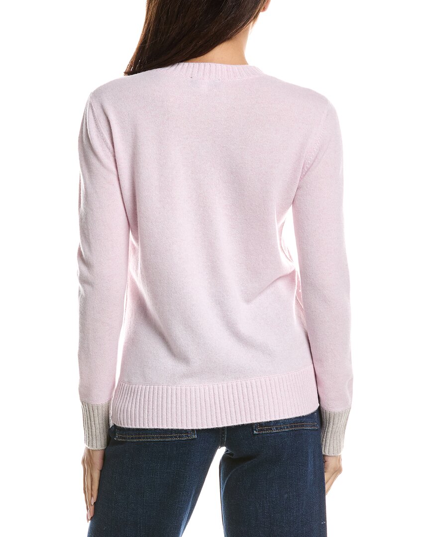 Forte Cashmere Forte Cashmere Contrast Trim Crew Cashmere Sweater
