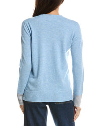 Forte Cashmere Forte Cashmere Contrast Trim Crew Cashmere Sweater