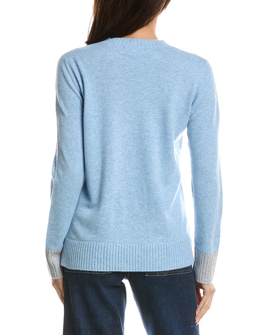 Forte Cashmere Forte Cashmere Contrast Trim Crew Cashmere Sweater