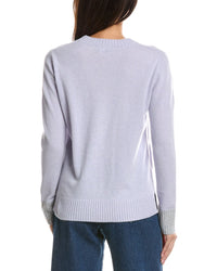 Forte Cashmere Forte Cashmere Contrast Trim Crew Cashmere Sweater