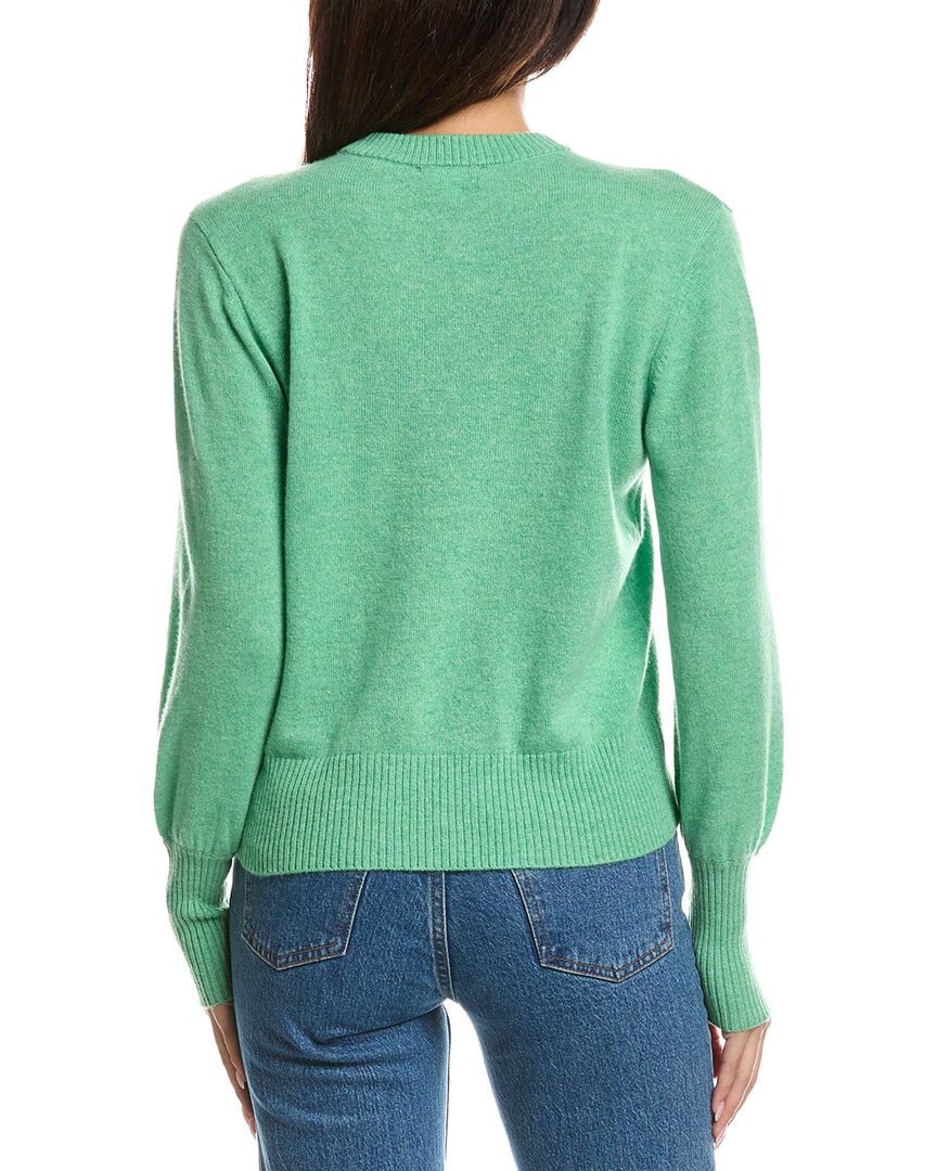 Forte Cashmere Forte Cashmere Gathered Shoulder Crewneck Cashmere Sweater