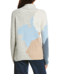 Forte Cashmere Forte Cashmere Lofty Intarsia Funnel Neck Alpaca-Blend Sweater