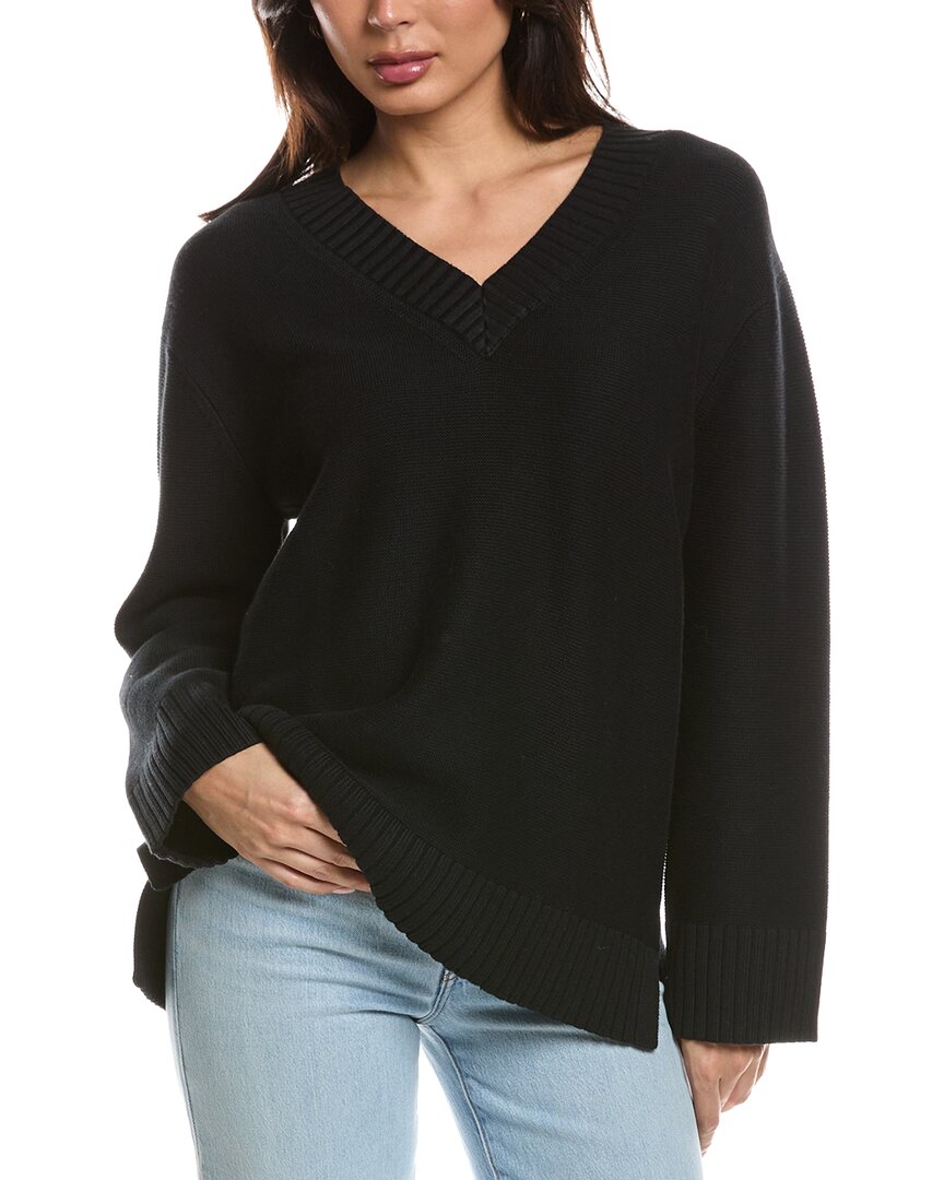 Forte Cashmere Forte Cashmere Gathered V-Neck Sweater