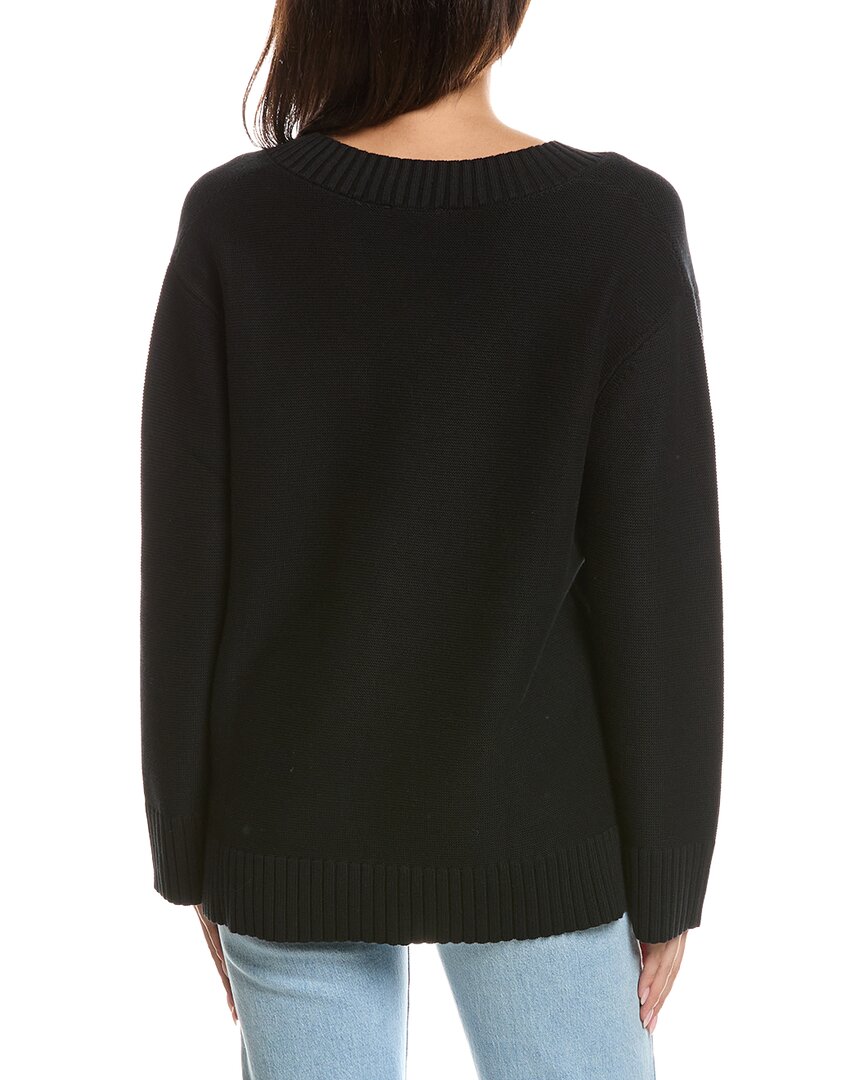 Forte Cashmere Forte Cashmere Gathered V-Neck Sweater
