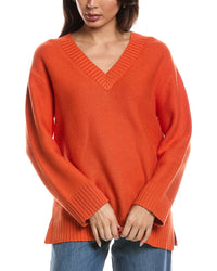 Forte Cashmere Forte Cashmere Gathered V-Neck Sweater