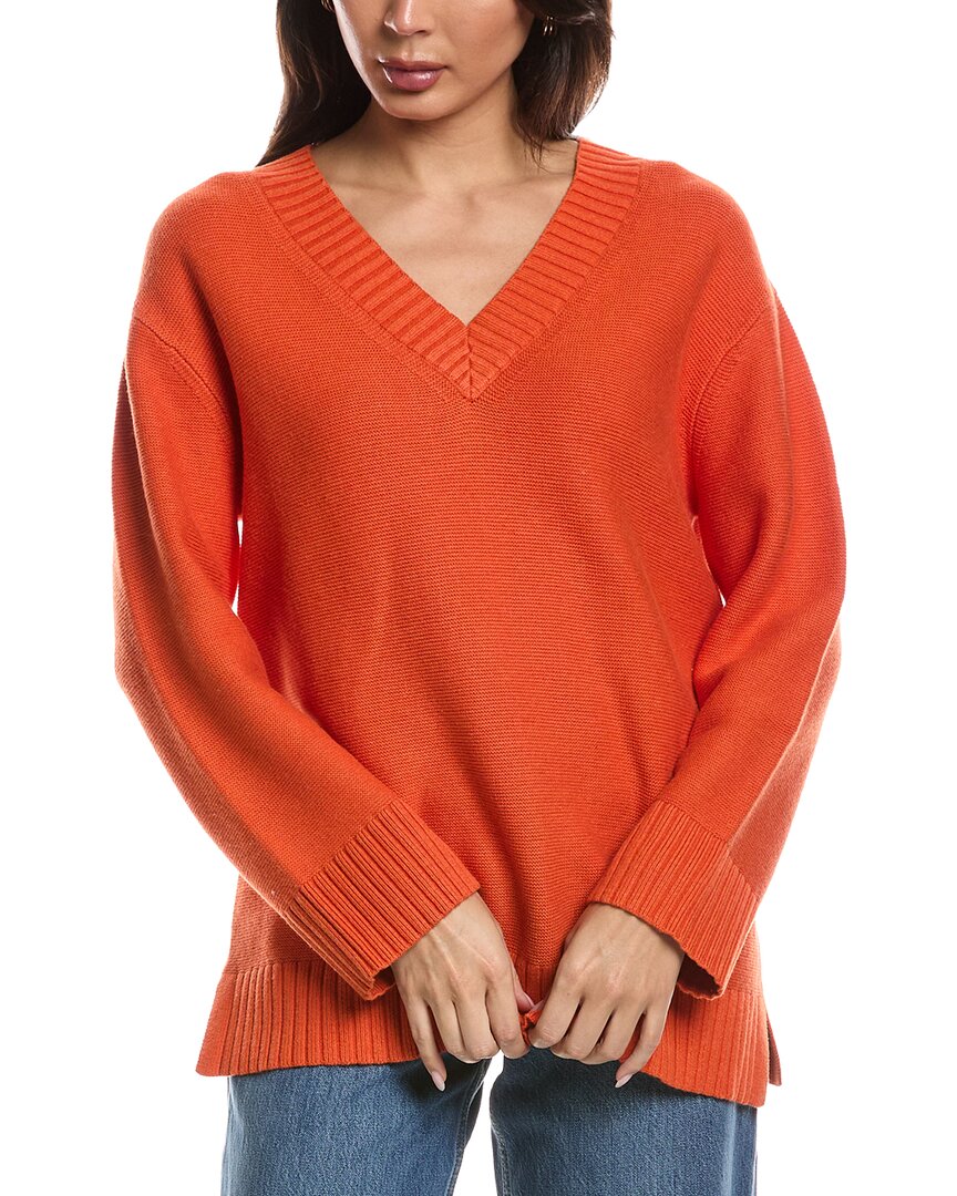 Forte Cashmere Forte Cashmere Gathered V-Neck Sweater