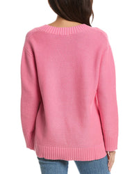Forte Cashmere Forte Cashmere Gathered V-Neck Sweater