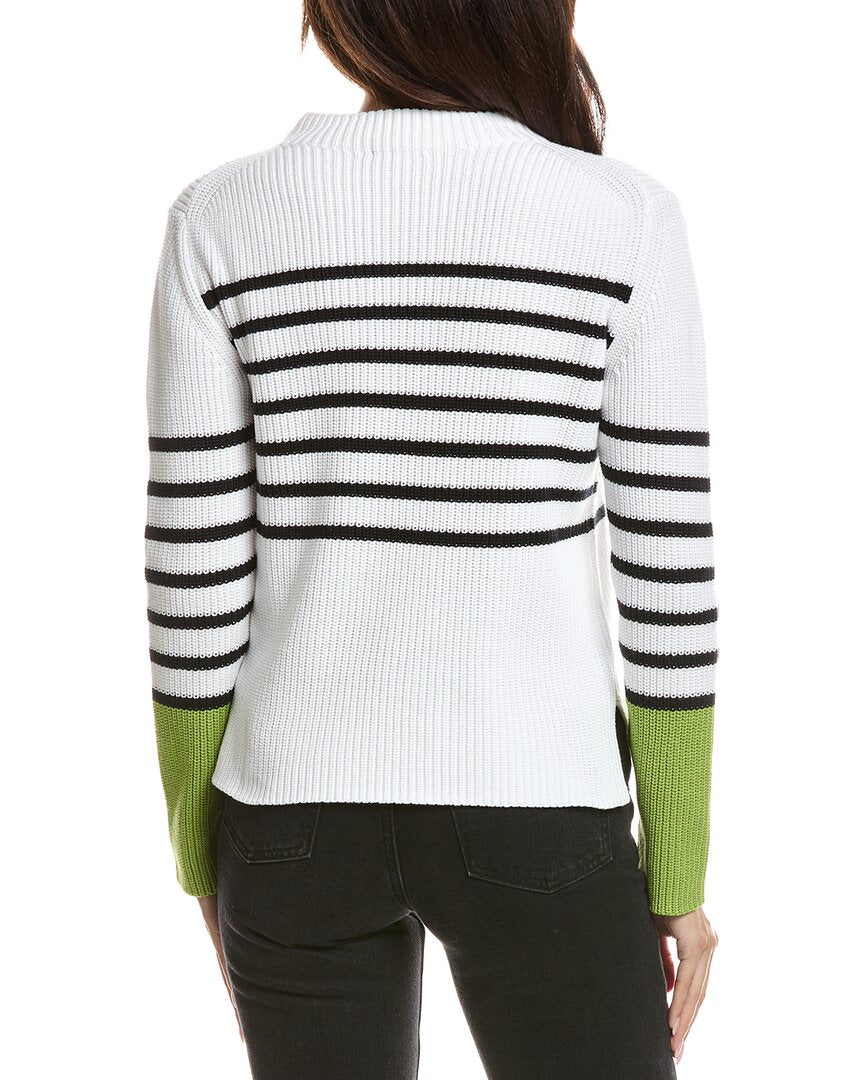 Forte Cashmere Forte Cashmere Striped Rib Sweater
